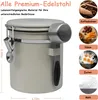 Edelstahl-Kaffeebohnenbehälter, vakuumversiegelter Produktbild-Vorschau 6
