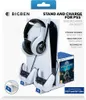 The image shows the packaging of a PlayStation 5 Slim charging stand and storage unit. Podgląd zdjęcia produktu