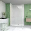 Duschspa Walk-In Dusche 100x200cm Duschwand Gold gebürstet Produktbild-Vorschau 2