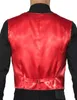 Back view of a person wearing a red vest over a black shirt. Podgląd zdjęcia produktu