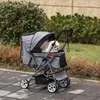 PawHut Poussette buggy pliable chien chat panier et sac de Voir les images du produit 2