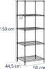 Regał Magazynowy Druciany Ażurowy 5 Półek 55 X 44.5 X 150 Podgląd zdjęcia produktu 7