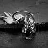 Panda Bär Schlüsselanhänger "Tao" in Antique Silber - Süßer Produktbild-Vorschau 4