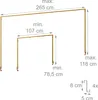 Relaxdays Tavolo allungabile, H: 78,5–118 cm, L: 107–265 Anteprima dell’immagine prodotto 4