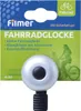 Filmer 41021 MTB Fahrradglocke Mini Alu Klingel Chromoptik Produktbild-Vorschau 1