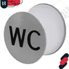KOTARBAU® Znak WC ⌀ 7 cm znak ze stali nierdzewnej Srebrny Podgląd zdjęcia produktu 7