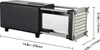 A product shot of an electric potato cutter with dimensions indicated. Produktbild-Vorschau
