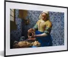 MuchoWow® Gerahmtes Poster Milchmädchen - Delfter Blau - Produktbild-Vorschau 1