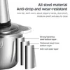 Close-up diagram illustrating the layered construction of a metal food processor bowl, with text highlighting its features. Produktbild-Vorschau