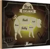vianmo Holzschild 20x30 cm Fleisch Schnitte Pork exklusive Produktbild-Vorschau 1