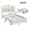 Letto UnboxG 140x200 cm, bianco – Letto a baldacchino in Anteprima dell’immagine prodotto 6