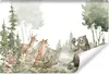 Muralo Vlies Fototapete Für Kinderzimmer WALDTIERE Blumen Produktbild-Vorschau 1