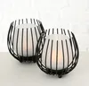 LS-LebenStil 2x Eisen Windlicht Gläser Schwarz Set Produktbild-Vorschau 2