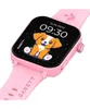 A pink smartwatch with a cartoon dog on the screen, displayed against a white background. Podgląd zdjęcia produktu