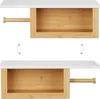 Porte-papier toilette en bambou avec étagère Voir les images du produit 7