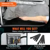 A close-up view of a grow tent interior, showing a waterproof tray and accessories. Produktbild-Vorschau