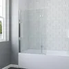 Badewannentrennwand 93.5x140 cm Rahmenlose Duschwand mit Produktbild-Vorschau 1