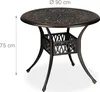 Relaxdays Gartentisch mit Schirmloch, antike Optik, Produktbild-Vorschau 4