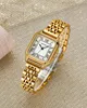 Elegante Damen Armbanduhr Edelstahl Klein Eckig Analog Produktbild-Vorschau 6