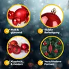 DEUBA® Weihnachtskugeln 103tlg Ø 3-8cm Kunststoff matt Produktbild-Vorschau 5