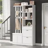 Merax Garderobenschrank mit Schuhschrank und Sitzbank, Produktbild-Vorschau 3