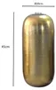 WOHNLING Vase décoratif en aluminium 45 cm doré, grand vase Voir les images du produit 3