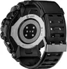 The back of a black smartwatch with a silver sensor area. Podgląd zdjęcia produktu