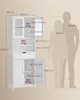 VASAGLE Badezimmerschrank mit LED-Beleuchtung, Badschrank, Produktbild-Vorschau 3