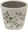 A ceramic pot with a floral pattern. Podgląd zdjęcia produktu