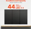 A black pegboard set mounted on a wall above a cabinet. Produktbild-Vorschau