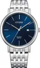 A close-up studio shot of a men's wristwatch with a blue dial and silver metal band. Anteprima dell’immagine prodotto