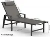 A chaise lounge with dimension labels overlaid. Náhled obrázku produktu
