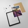 Gerahmtes Poster - Schwarzer Rahmen - Lavendel Berge Feld - Produktbild-Vorschau 4