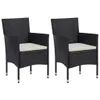 The Living Store 3-tlg. Garten-Essgruppe Schwarz Poly Produktbild-Vorschau 6