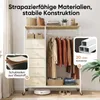 HOKEEPER fahrbarer Kleiderständer mit Schubladen, Haken, Produktbild-Vorschau 8
