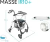 Leichter Indoor Rollator IR10+ Weiß - Wohnungsrollator Produktbild-Vorschau 8
