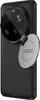 A black phone case with a magnetic ring and a camera lens protector is shown against a white background. Produktbild-Vorschau