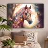 MuchoWow® - Leinwandbilder - Pferd - Natur - Blumen - Produktbild-Vorschau 2