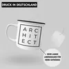 Trendation - Architekt Geschenke Emaille Tasse Lustig Produktbild-Vorschau 3