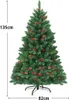 COSTWAY 135cm albero di Natale artificiale con LED bianco Anteprima dell’immagine prodotto 3