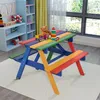 COSTWAY Sitzgruppe Holz Kinder Sitzgarnitur Kindermöbel mit Produktbild-Vorschau 9