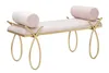 FURNLUX Ottomane Band Rosa 113cm / Hauptfarbe: Rosa / Produktbild-Vorschau 1