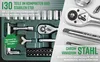 A tool set is displayed in a case, with some tools shown outside the case on a light gray background. Produktbild-Vorschau