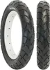 Two tires are shown against a white background. One tire is mounted on a white rim, and the other is shown separately. Anteprima dell’immagine prodotto