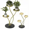 Pflanzenständer aus Metall - 77,5 cm - Elegante Steinbasis Produktbild-Vorschau 1