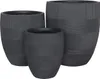 Milani Home - set di 3 vasi per piante rotondi in fibra Anteprima dell’immagine prodotto 4