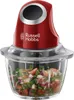 A red Russell Hobbs food chopper filled with chopped vegetables. Voir les images du produit