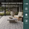 HOMESCAPES Outdoor Teppich wetterfest grau-weiß 240 x 300 Produktbild-Vorschau 2
