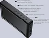 Close-up view of the top and side of a black electronic device, with labels pointing to buttons and their functions. Náhled obrázku produktu