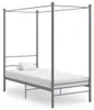vidaXL Himmelbett Grau Metall 90x200 cm Produktbild-Vorschau 6